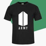 BTS Army Logo Printed Cotton T-Shirt | Summer Collection BTS shirts for Boys and Girls