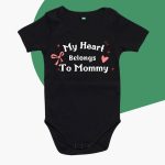 My Heart Belongs To Mommy Baby Romper in Pakistan. Personalized Newborn 100% cotton baby rompers.