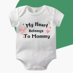 My Heart Belongs To Mommy Baby Romper in Pakistan. Personalized Newborn 100% cotton baby rompers.